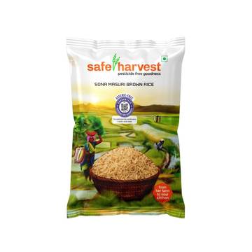 Safe Harvest Unpolished Brown Sona Masuri Rice
